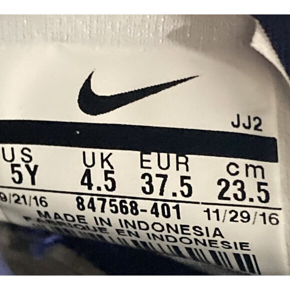 Nike Air 847568 Huarache Run Youth Size 5Y Blue Athletic Sneakers Shoes - Picture 8 of 8